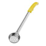 Update International SPPF-1 Spoon/Ladle 1 Oz Perf-Yellow Handle WINC-FPP-1