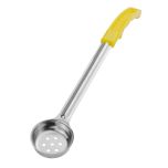 WINCO FPP-1 Spoon/Ladle 1 Oz Perf-Yellow Handle WINC-FPP-1