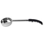 WINCO FPP-6 Spoon/Ladle 6 Oz Perforated Black Handle WINC-FPP-6