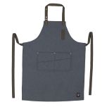 Winco BA-3327B Bib Apron, 33-1/2" L X 27" W Full-Length, Blue WINC-BA-3327B