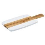 Winco SBMW-156 Serving Board 11.5" X 6" Marble & Acacia Wood WINC-SBMW-156