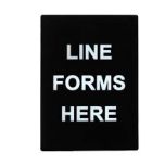 Winco SGN-803 Sign ''Line Forms Here'' WINC-SGN-803