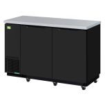 RefrigerationX XBB-3SB-N6 2-Door Back Bar Cooler (69") Solid Door, Black Vinyl Ext. REFX-XBB-3SB-N6