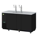 RefrigerationX XBD-3SB-N6 Two Door Beer Dispenser 3-Keg (69"), Black Vinyl Ext. REFX-XBD-3SB-N6