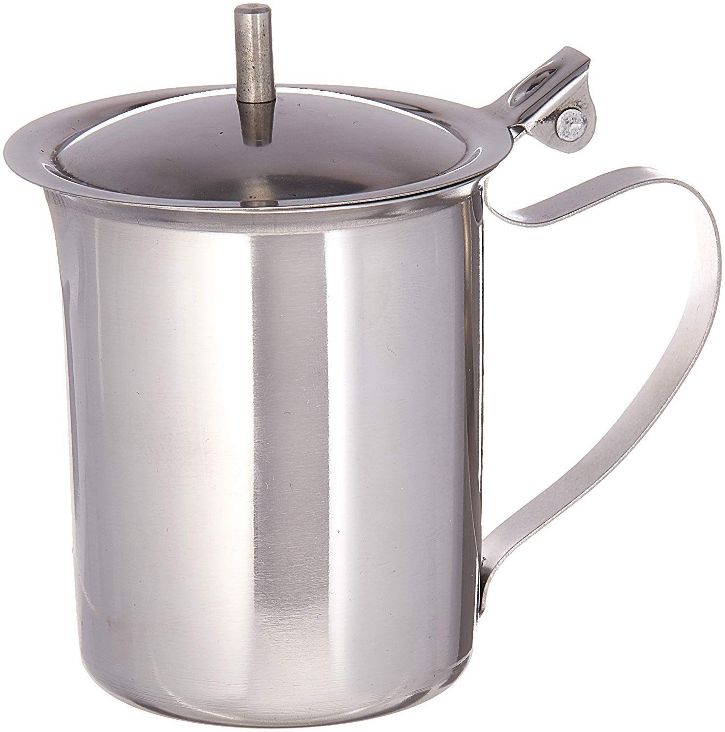 10-Ounce Winco SCT-10 Stainless Steel Creamer with Cover 