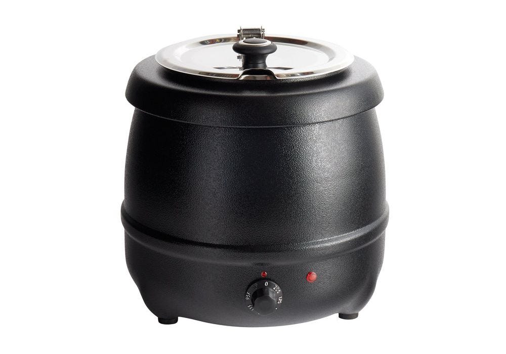 Thunder Group SEJ35000C 10-1/2 qt. Black Stainless Soup Warmer 