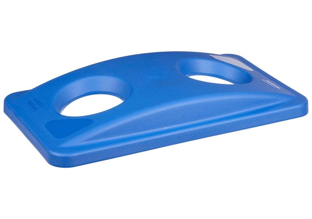 Thunder Group PLTC023RP Recycling Container Lid, Rectangular, For Paper (1-Slot), Secure Snap-on, Plastic, Blue (for PLTC023R