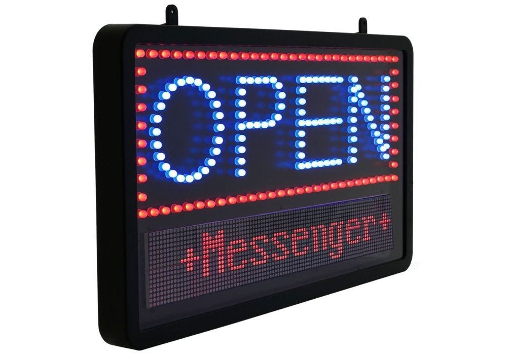Led Open Sign with Programmable Single Text Line