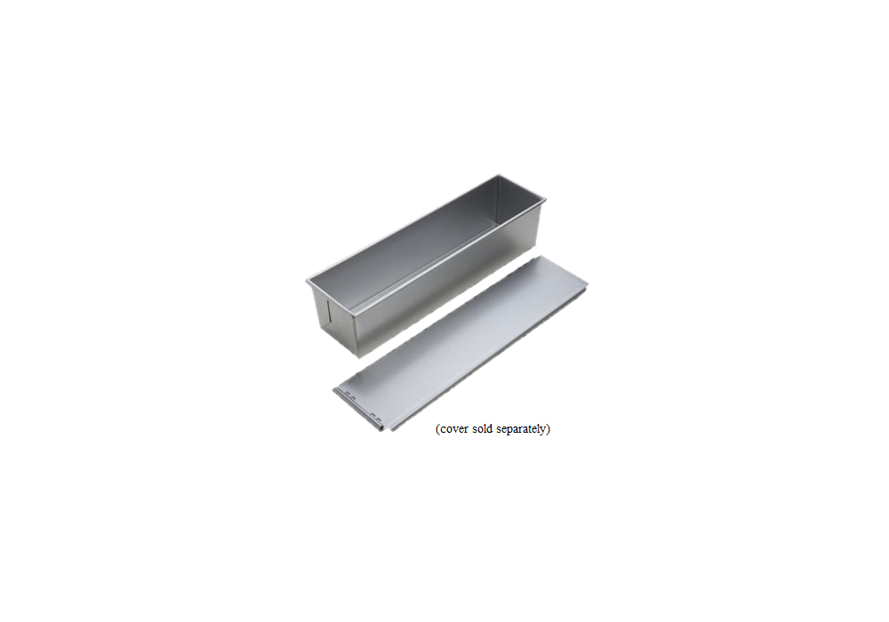 2 lb. Pullman Bread Loaf Pan: Glazed Aluminized Steel (16 x 4 x 4)