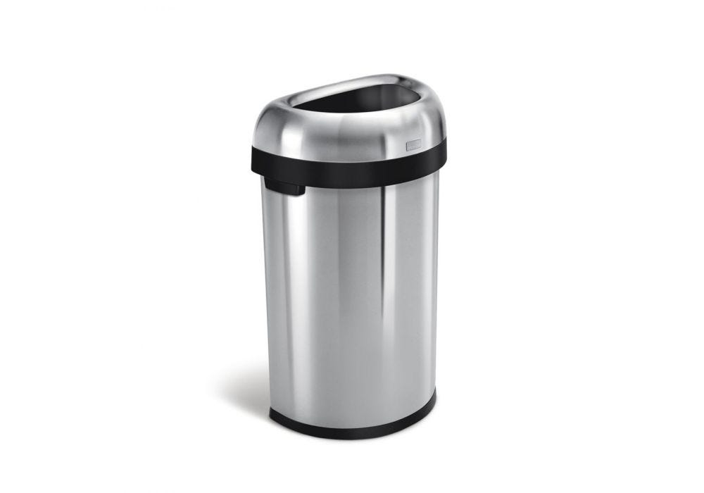 Simplehuman Cw1468 Trash Can Semi Round 60 Liter 16gal Cw1468 Trash Can Semi Round 60 Liter 16gal