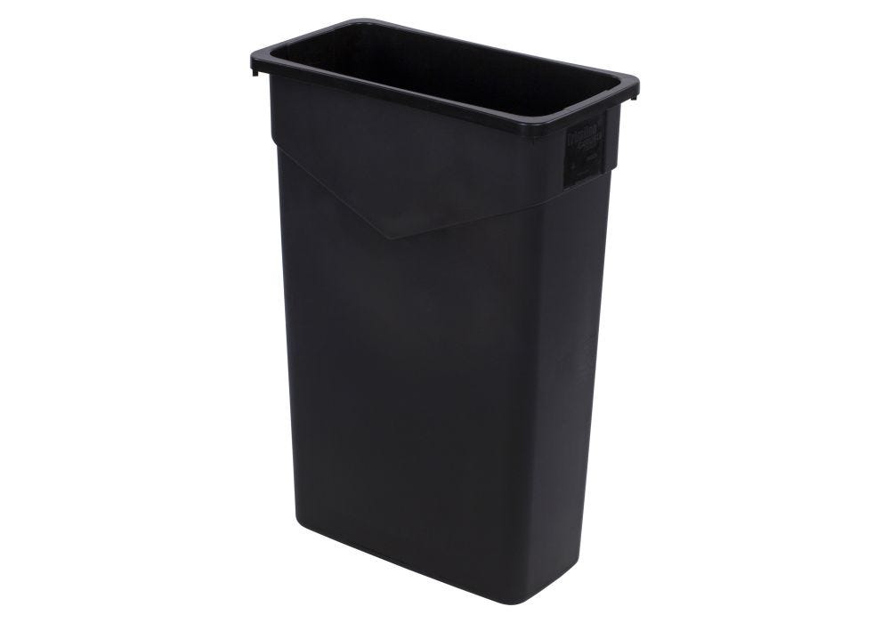 Carlisle 34202303 Trimline Waste Container Trash Can, Black, 23 gal.