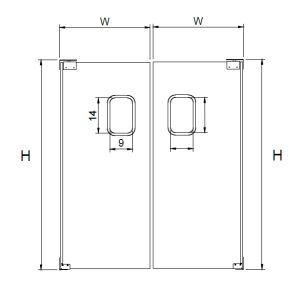 GSW DR-AS1882 A Pair of Aluminum Swing Door (Fits 36" x 84" Opening) GSW-DR-AS1882