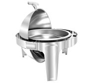 Chafer Roll-Top 6.5QT Round Stainless Steel CHAFER-ROUND-6