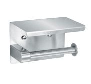 Stainless Steel Toilet Tissue Dispenser, Single Standard Roll with Shelf Rack, Wall Mount TCT-TPD-SINGLE