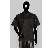 Hilite Uniform 530BK-L Short Sleeve Chef Coat, Black (L) HILIU-530BK-L