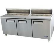 Atosa Cold Table, 3-Door, 72"L, 18-Pan, 115V ATOSA-MSF8304GR