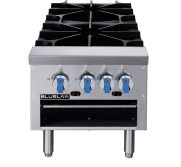 Blue Air BLSP2-L Low Profile Stock Pot Range, Double 3-Ring Burner, 18" H BLUA-BLSP2-L