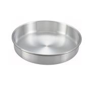 Winco ACP-123 Cake Pan, 12" Dia. X 3" Deep, Round, Aluminum CAKEPAN-12X3