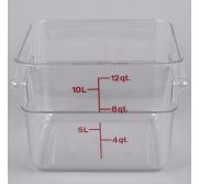 Cambro 12SFSCW135 Container 12 Qt Square (Clear) On0092 CAMB-12SFSCW