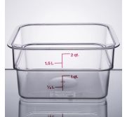 Cambro 2SFSCW135 Container 2 Qt Square (Clear) CAMB-2SFSCW