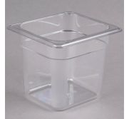 Cambro 66CW135 Pan 1/6  6" Food Pan(Clear) 2pu076 CAMB-66CW