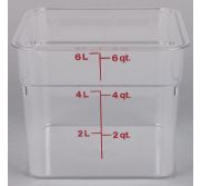 Cambro 6SFSCW135 Container 6 Qt Square(Clear) CAMB-6SFSCW