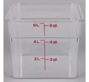 Cambro 6SFSCW135 Container 6 Qt Square(Clear) CAMB-6SFSCW