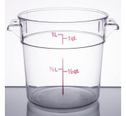 Cambro RFSCW1135 Container 1 Qt Round (Clear) 4040 On0254 CAMB-RFSCW1