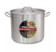 Winco SST-32 Stock Pot S/S 32 Qt. W/ Cover 15'' D 12'' H STOCKPOT-SS-32