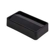 Carlisle 34202403 Push Top Lid Rect. (Black) For 23 Gal. Slim Trash Container CARL-34202403