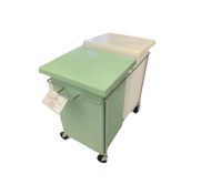 Faribo P424C Flour Bin 2-Compt (Green & White) FARI-P424C