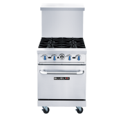 Blue Air BLR24-4B Gas Range 24" 4-Bburner W/Oven BLUA-BLR24-4B