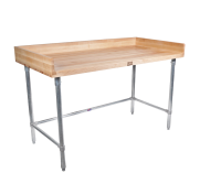 John Boos & Co DNB15 Baker's Table (Coved)36" X 72" Open Base JOHB-DNB-15