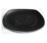 Kitchen Melamine Inc. LJP1108 Plate Square 10.5" X 10.5" Black 6/36 KMI-LJP1108