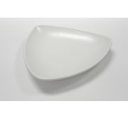 Kitchen Melamine Inc. LJP3008W Plate Triangle 8" White 12/72 KMI-LJP3008W