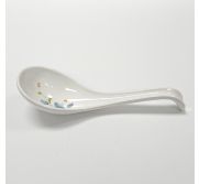 Kitchen Melamine Inc. LKS01065 Spoon 6-1/2" White W/Flowers KMI-LKS01065