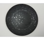 Kitchen Melamine Inc. SK-35100 Sk-Matt Plate Flat 10" Round Black 12/48 KMI-SK-35100