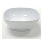 Kitchen Melamine Inc. US0145 Square Bowl Ripple 4.5'' White 24/144 KMI-0145