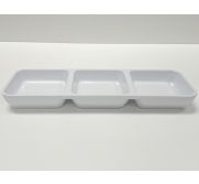 Kitchen Melamine Inc. US5743W Saucer 3 Comp. White 8.75"x2.75" 12/96 KMI-US5743W