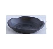 Kitchen Melamine Inc. WKP004 Plate Wave 4`` Round Blk 10/120 KMI-WKP004