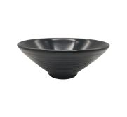 Kitchen Melamine Inc. LJB008 Bowl 8" Dia Black 6/36 KMI-LJB008