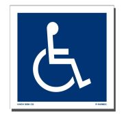 Lynch Signs R-94SMDC Sign "Handicapped" Sticker LYNS-R-94SMDC