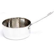 Moka Wholesales SD-3774 Sauce Pan Dish 5" S/S Hammered MOKA-SD-3774