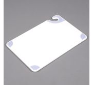 San Jamar CBG121812WH Cutting Board 12" X 18" X 1/2" (White), Anti-Slip Grip Corner SANJ-CBG121812WH