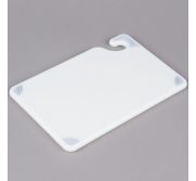 San Jamar CBG6938WH Cutting Board 6" X 9" X 3/8" (White), Anti-Slip Grip Corner SANJ-CBG6938WH