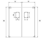 GSW DR-AS1882 A Pair of Aluminum Swing Door (Fits 36" x 84" Opening) GSW-DR-AS1882