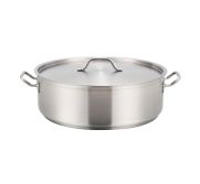 Winco SSLB-25 Stainless Steel Brazier with Cover 25qt WINC-SSLB-25