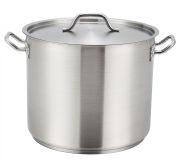 Winco SST-80 Stock Pot S/S 80 Qt. W/ Cover STOCKPOT-SS-80