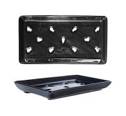 Sushi Plate Perforated Rectangular, Black JP-KM5924B