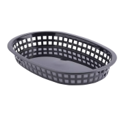 Tablecraft 1076BK Basket Platter Oval 10-1/2" (Black) TABL-1076BK